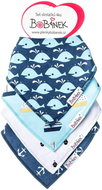 Bobánek Set of 4 pieces Blue Whales - Bib