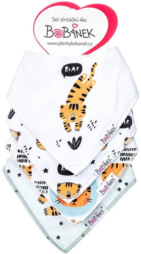 Bobánek Set of 4 Tigers - Bib - Main image