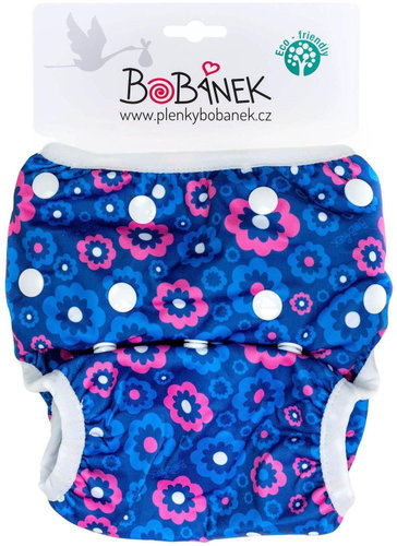 Bobánek Growing Swimwear for Babies Blue Flowers - Swim Nappies - Main image