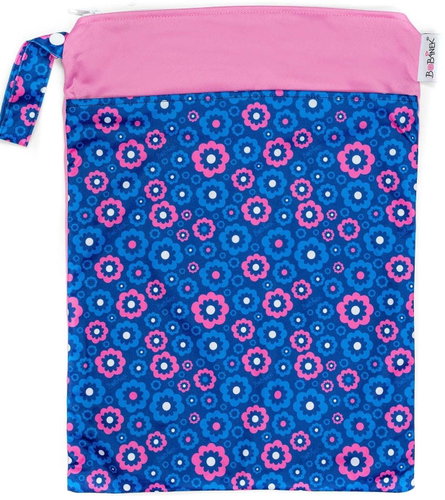 Bobánek Waterproof bag normal Blue flowers - Nappy Bags - Main image