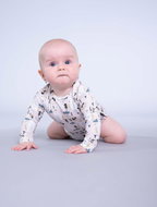 Bobanek Long sleeve body Bear and hedgehog 68 - Bodysuit for Babies