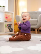 Body dlouhý rukáv Fialová  - Body pro miminko