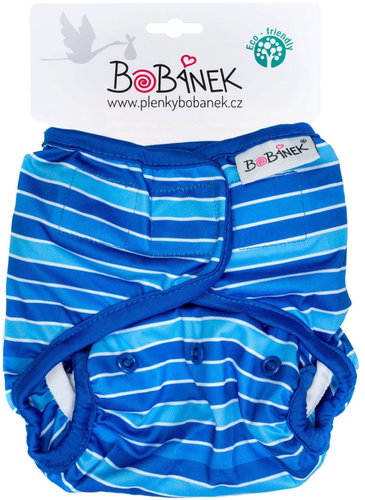 Bobánek Svrchňáčky suchý zip, Modré proužky - Nappies - Main image