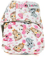 Bobánek AIO plena pro novorozence patentky, Růžová zvířátka - Cloth Nappies