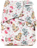 Bobánek AIO plena Premium suchý zip, Růžová zvířátka - Nappies