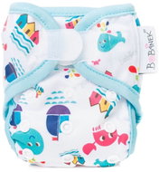 Bobánek Svrchňáčky pro novorozence suchý zip, U moře - Nappies