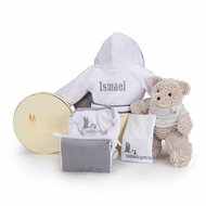 My dressing gown with embroidery - grey - Baby Health Check Kit