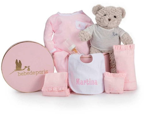 My bib with embroidery - pink - Baby Health Check Kit - Main image