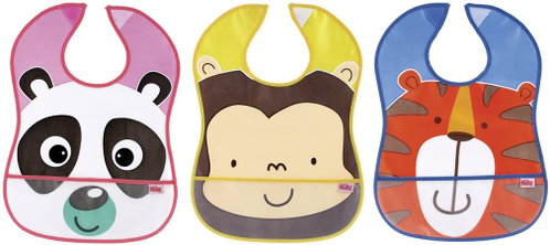 NUBY Waterproof bib, animals, 3m+ - Bib - Main image
