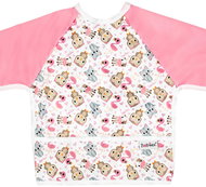 Bobánek Long Sleeve Bib, Pink Animals - Bib