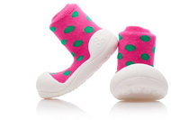 ATTIPAS Polka Dot AD03-Pink size XL (126-135 mm) - Baby Booties