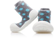 ATTIPAS Polka Dot Shoes AD05-Gray size M (109-115 mm) - Baby Booties