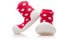 ATTIPAS Polka Dot Shoes AD06-Red Size S (96-108 mm) - Baby Booties