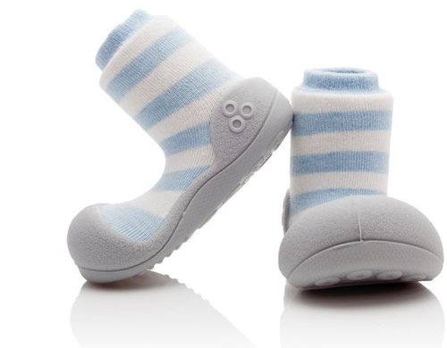 ATTIPAS Natural Herb Shoes AN06-Blue Size XL (126-135 mm) - Baby Booties - Main image