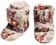 Baby - Smile Baby caps - animals on olive with lamb 3-6 months - Baby Booties