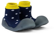 Chameleon Sock booties Polka Navy size 115 - Baby Booties