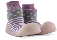 Chameleon Sock booties Lilac Polka size 115 - Baby Booties