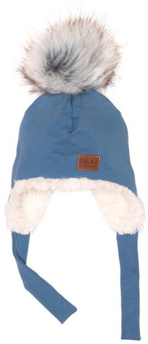 Baby - Smile Ušanka, modrošedá (velikost XL) - Children's Hat - Main image