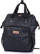 CHIPOLINO Changing Bag/Backpack Black Leather - Changing Bag