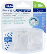 CHICCO Physio Luxe, full silicone, 6-12 m, crystal, 2 pcs - Baby Pacifier