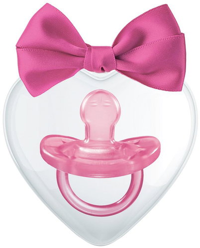 CHICCO Physio Soft, silicone, LOVE, girl, 16 m+ - Baby Pacifier - Main image