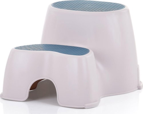 CHIPOLINO Plastic double step for washbasin and toilet navy blue - Stepper - Main image