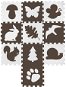 Penové puzzle EVA Puzzle podložka Lesní priatelia 32 × 32 × 1 cm (10 ks) - Pěnové puzzle