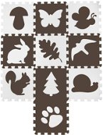 EVA Puzzle podložka Lesní priatelia 32 × 32 × 1 cm (10 ks) - Penové puzzle