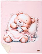 Baby - Smile blanket teddy bear on pink - Blanket