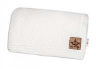 Baby Nellys Knitted blanket BASIC 80 × 90 cm, white - Blanket