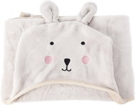 H&L Baby fleece blanket Rabbit with hood 70 × 100 cm, beige - Blanket