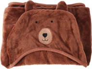 H&L Baby fleece blanket Teddy Bear with hood 70 × 100 cm, brown - Blanket