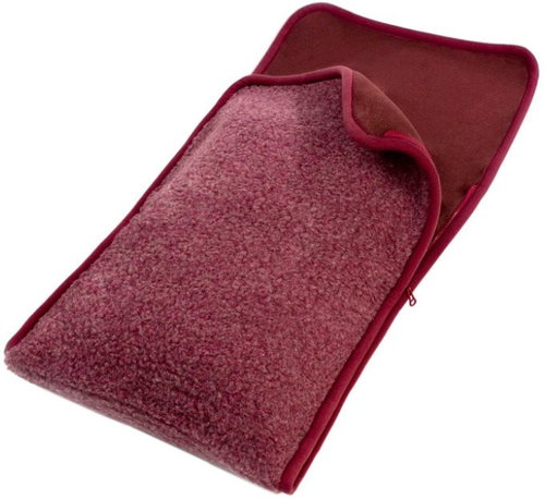 Sheepskin Merino Baby Fleece Burgundy - Stroller Footmuff - Main image