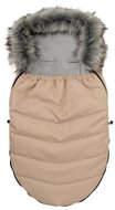 New Baby Baby sling with fur, beige - Stroller Footmuff