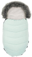 New Baby Baby sling with fur, dusty green - Stroller Footmuff