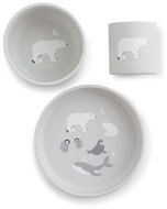 Saro Baby Silicone Dining Set Polaris Grey - Children's Dining Set