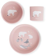 Saro Baby Silicone Dining Set Polaris Pink - Children's Dining Set