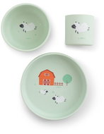 Saro Baby Silikonová jídelní sada Funny Farm - Children's Dining Set