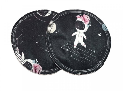 BIO Bra Inserts - Valentina in space (PUL) - Breast Pads - Main image
