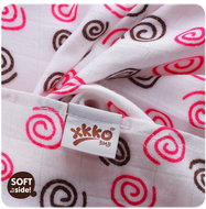 XKKO Bambusové pleny 70 × 70 - Spirals&Bubbles Magenta Mix 3 ks - Látkové pleny
