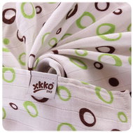 XKKO Bambusové pleny 70 × 70 - Spirals&Bubbles Lime Mix 3 ks - Látkové pleny