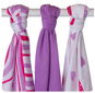 XKKO Bambusové pleny 70 × 70 - Hearts&Waves Lilac Mix 3 ks - Látkové pleny