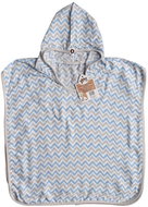 XKKO BMB Bamboo Muslin Poncho Chevron Baby Blue Size 1 (1-2 years) - Towel Poncho