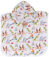 XKKO BMB Bamboo Muslin Poncho Digi ZOO on the Road Size 2 (2-3 years) - Towel Poncho
