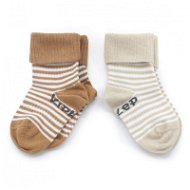 KipKep Dětské Stay-on-Socks 0-6 m 2 páry Camel & Sand - Socks