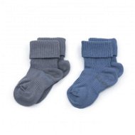 KipKep Dětské Stay-on-Socks 0-6 m 2 páry Denim Blue - Socks