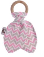 XKKO BMB Tickets - Chevron Baby Pink - Baby Teether