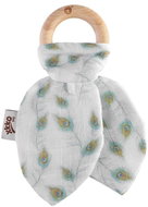 XKKO BMB Tickets Digi - Peacock Feathers - Baby Teether