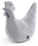 LaMillou Polštářek ve tvaru slepice Velvet Dark Grey 50 × 40 cm - Pillow