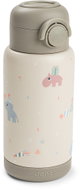 Done by Deer termo láhev s brčkem Celebration, písková, 340 ml - Children's Water Bottle